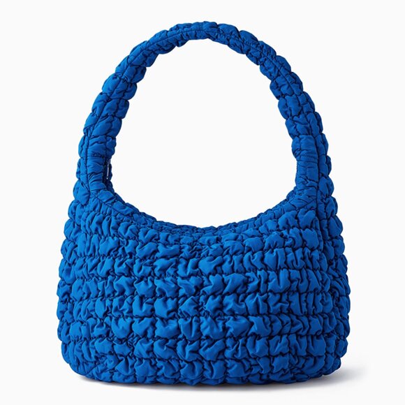 COS Handbags - COS Quilted Oversized Shoulder Bag Crossbody Viral Jennie Blue